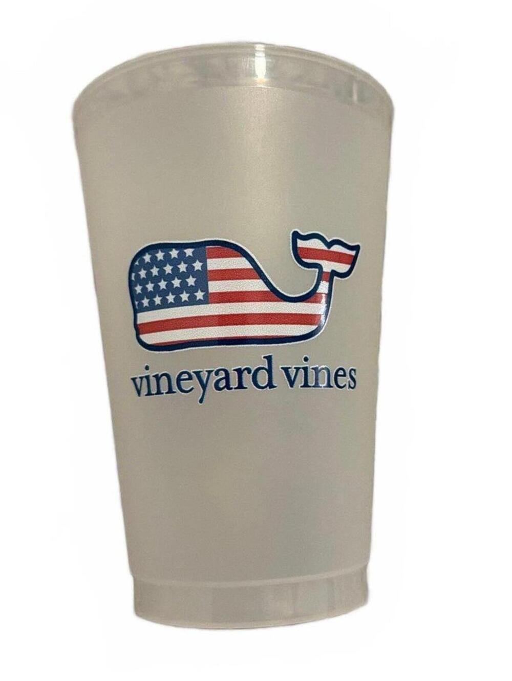 vineyard vines Clear Patriotic Whale Tumbler Cup